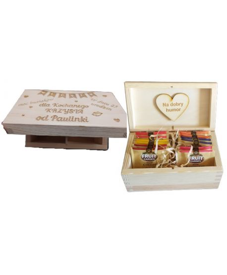 Herbaciarka zestaw prezentowy urodzinowy dla Rodziców Mamy Taty personalizowana szkatułka 1