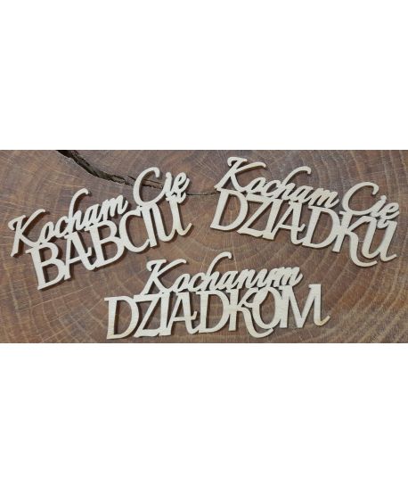 Drewniany napis 1 drewniane napisy Kochanej Babci Kochanemu Dziadkowi Kochanym Dziadkom Dzień ramki  prezentu anioła 4 cm