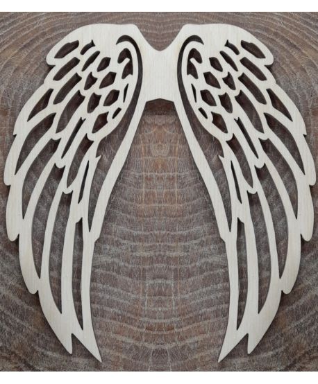 Drewniane  skrzydła skrzydełka ażurowe do anioła z makramy
