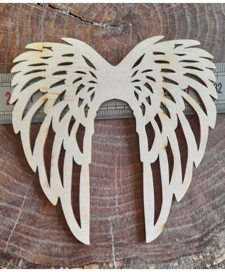 OUTLET Drewniane  skrzydła skrzydełka 12 cm ażurowe wróżki do anioła z makramy