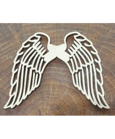 Drewniane  skrzydła skrzydełka ażurowe do anioła z makramy ze sznurka do ramki