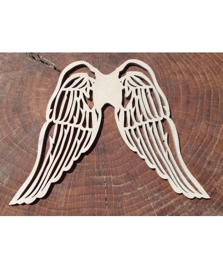 Drewniane  skrzydła skrzydełka ażurowe do anioła z makramy