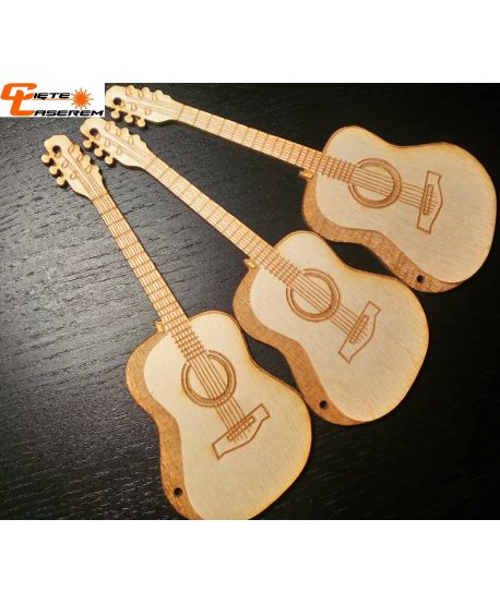 Drewniana gitara 15 cm decoupage aniołka dekor dodatek półprodukt