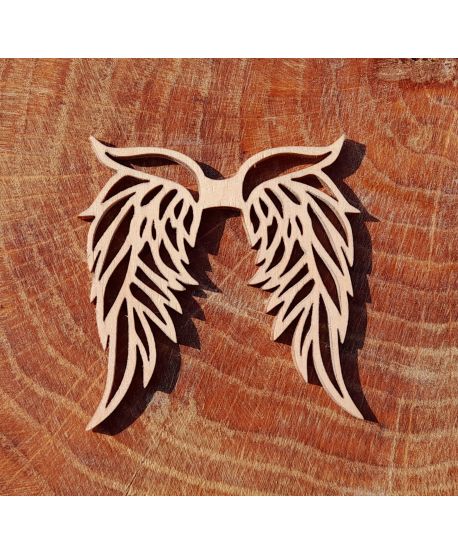 Drewniane  skrzydła skrzydełka mini 6 cm ażurowe do anioła kuli akrylowej z otworem z makramy baza makramowych szydełkowych