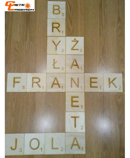 Scrabble ścienne literki litery  3D