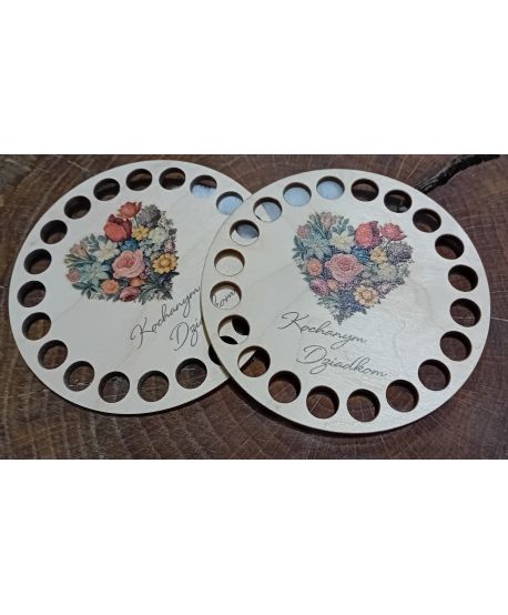 Podkładka kolorowa kubek baza UV Kochanym Dzień Dziadkom Dziadków  podpis personalizowana życzenia imię 10cm
