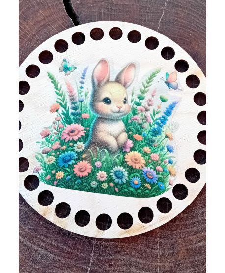 Baza do koszyka szydełko kolorowa kubek Zajączek Wielkanocny wielkanoc Easter baza koszyka nadruk UV ŚWIĄTECZNA