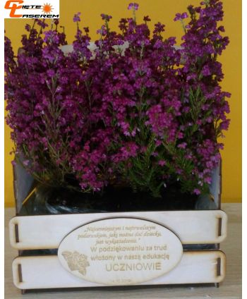 Skrzynka koszyk na kwiaty dla bliskiej osoby DZIEŃ NAUCZYCIELA Mamy Babci Urodziny