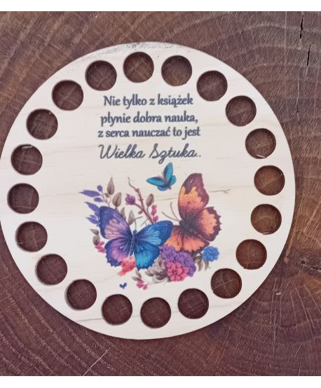 Podkładka nauczyciel kubek filiżankę baza koszyka nadruk UV cytat nie tylko z książek 10cm
