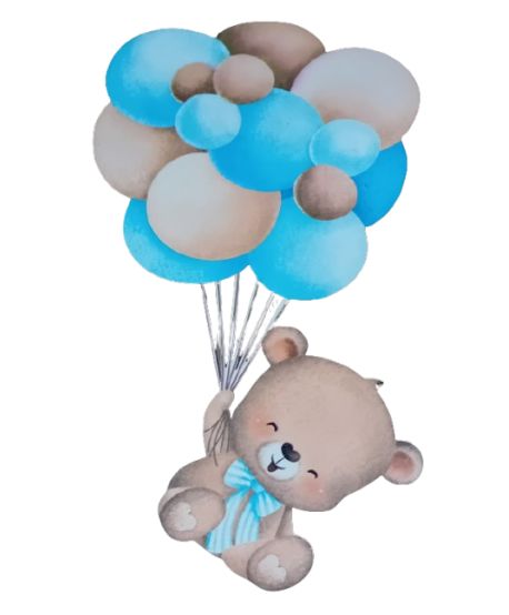 Dekoracje wielkoformatowe MIŚ z balonami ścianka balonowa dekoracja pokój dziecka