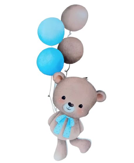 Dekoracje wielkoformatowe MIŚ z balonami ścianka balonowa dekoracja pokój dziecka
