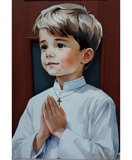Dekoracje wielkoformatowe komunijna CHŁOPIEC do kościoła na ściankę balonową  90cm