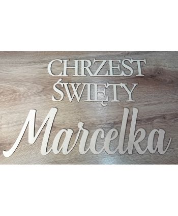 Drewniany napis do ścianki...