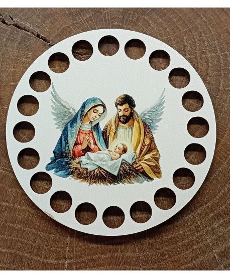 Podkładka Święta Rodzina boże narodzenie kubek filiżankę baza do koszyna kolorowa nadruk UV 10cm