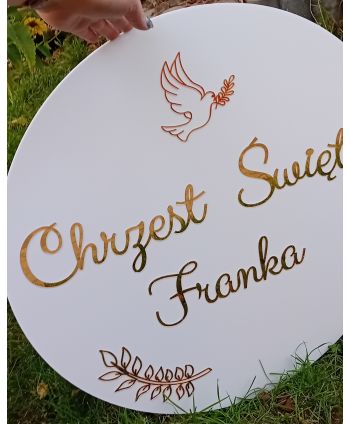 Tablica powitalna okrągła...