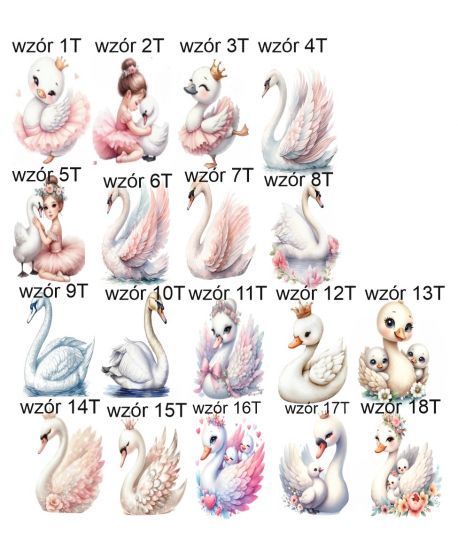 Dekoracje dekoracja wielkoformatowe Łabędzie Brzydkie Kaczątko na ściankę balonową 90cm Roczek