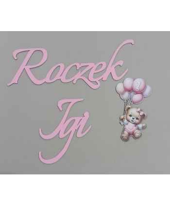 Drewniany napis kolorowy...