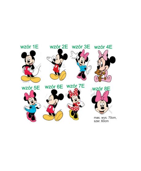 Dekoracje dekoracja wielkoformatowe Myszka Mickey Minnie na ściankę balonową 90cm Roczek Urodziny