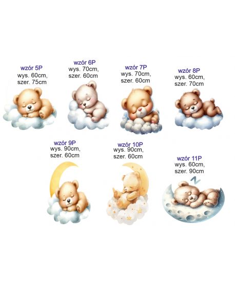 Dekoracje dekoracja wielkoformatowe miś na chmurce na ściankę balonową 90cm Roczek Urodziny