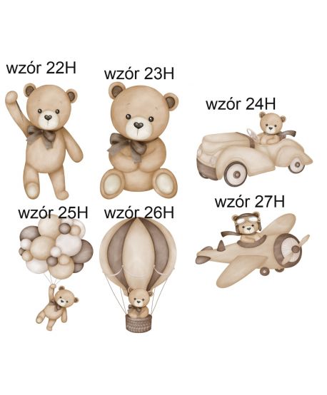 Dekoracje dekoracja wielkoformatowe miś balony samolot brązowy na ściankę balonową 90cm Roczek Urodziny