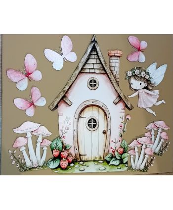 Dekoracja do ścianki domek...