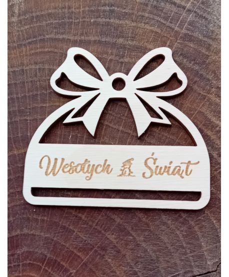 Bazy do mini makramy świątecznej zakładka kokardka zawieszka drewniane ażurowe z makramy baza makramowych szydełkowych