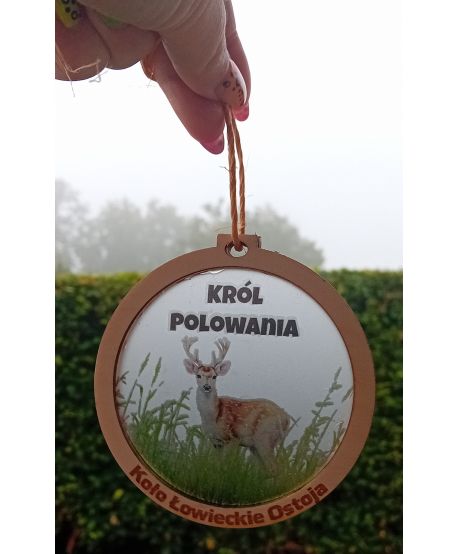 Medal drewniany łowiecki Zawody Strzeleckie Król polowania wice król pudlarzy myśliwskie dla myśliwych
