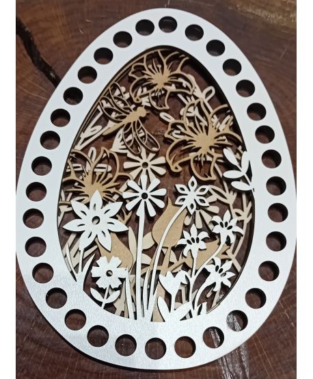 Baza do szydełkowania wielkanocna kwiaty wiosenna  ażurowa kwiaty 20 cm