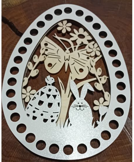 Baza do szydełkowania wielkanocna Zając wiosenne motyl ażurowa kwiaty 20 cm