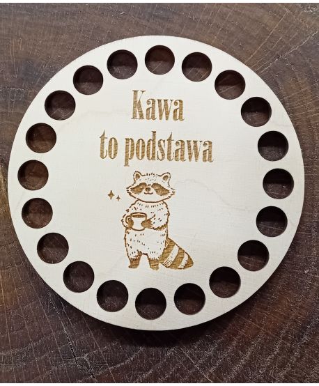Kawa to podstawa cytat KUBEK filiżanka Drewniana baza ze sklejki podkładki podkładka