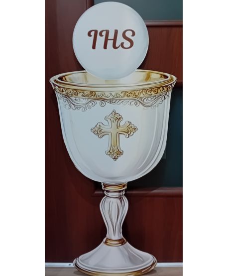 Dekoracja wielkoformatowa Kielich komunijny komunijna – ścianka okolicznościowa komunia święta Kościół