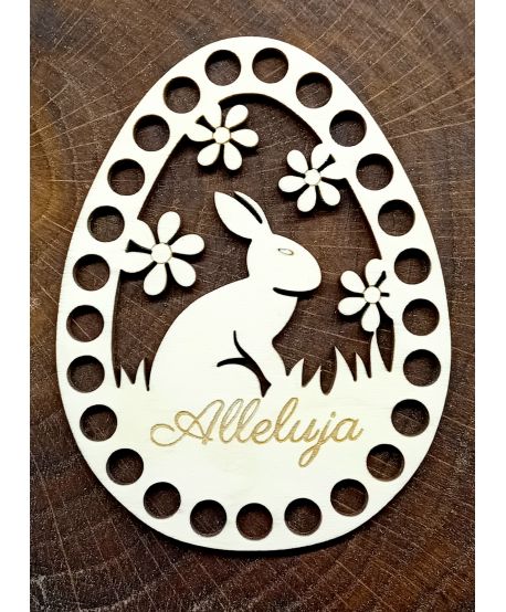 Baza do szydełkowania mini wielkanocna Zając królik zajączek Alleluja Kwiaty jajko