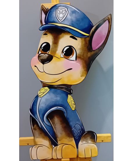 Dekoracja wielkoformatowa do ścianki Psi Patrol Chase na Roczek urodziny