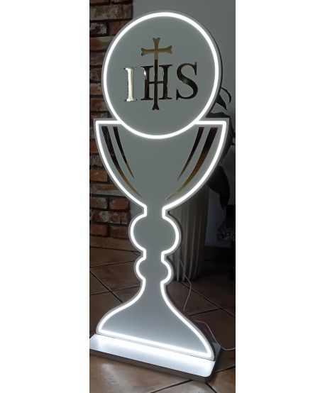 Kielich LED komunijny dekoracja do ścianki Kościoła eventy 100 cm