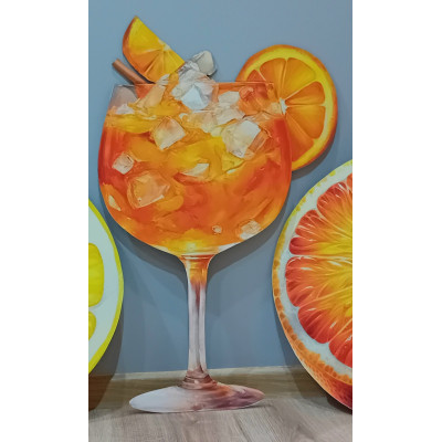 Dekoracje wielkoformatowa letnia aperol pomarańcze do ścianki urodzinowej letniej wakacyjnej