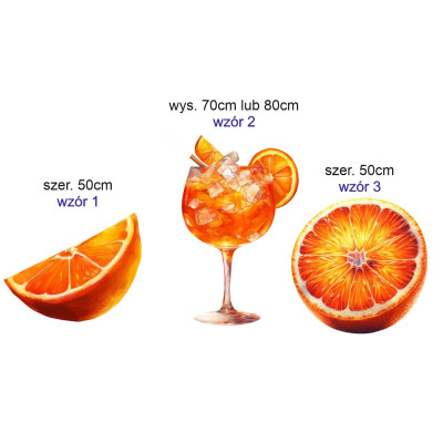 Dekoracje wielkoformatowa letnia aperol pomarańcze do ścianki urodzinowej letniej wakacyjnej