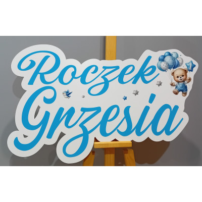 Duży napis na ściankę Roczek + imię – dekoracja napierwsze urodziny, dla chłopca, dziewczynki