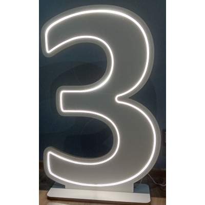 Cyfra Liczba 20 30 40 50 60 70 80 90 100 LED urodziny dekoracja do ścianki eventy 100 cm