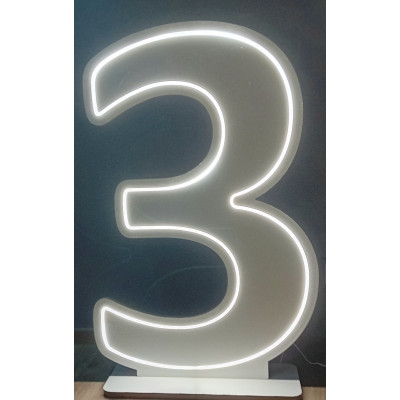 Cyfra Liczba 20 30 40 50 60 70 80 90 100 LED urodziny dekoracja do ścianki eventy 100 cm