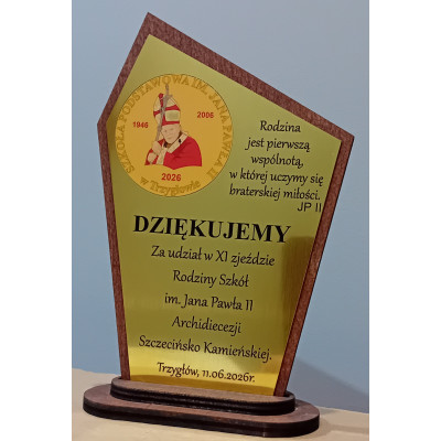 Statuetka Pamiątka Jubileusz OSP nazwa + logo