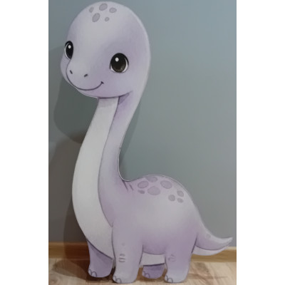 Dekoracja ścianki urodzinowej wielkoformatowa dinozaur dinozauzy dino fioletowy 90